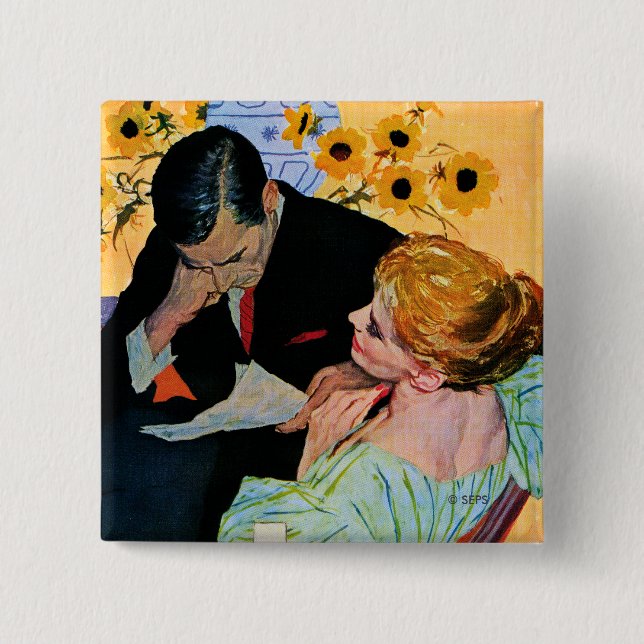 Love Dies Slowly 15 Cm Square Badge (Front)