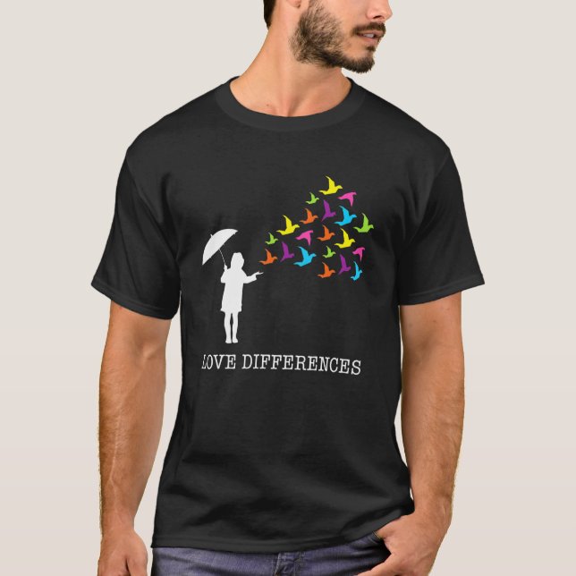 Love Differences Autism Awareness T-Shirt (Front)