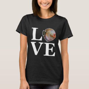 Love Discus Fish Retro Fish Keeper Aquarium Hobby T-Shirt