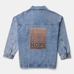 Love Diversity Equality Juneteenth Black History M Denim Jacket
