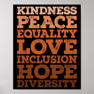 Love Diversity Equality Juneteenth Black History M Poster