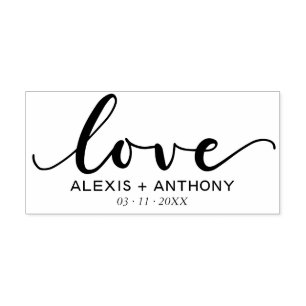 Love - DIY wedding favour rubber stamp personalise
