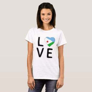 Love - Djibouti Flag T-Shirt