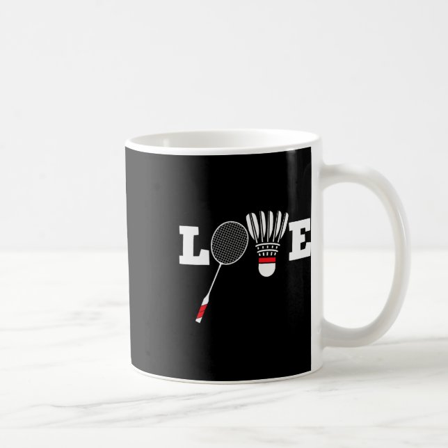 Love Dminton Player Lover Athletic Shuttle  Coffee Mug (Right)