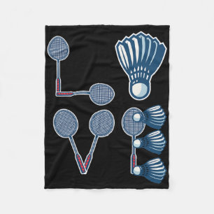 Love Dminton Shirt Dminton Lover Dminton Player Gi Fleece Blanket