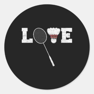 Love Dminton Shuttle Birdies – Dminton Sport 1 Classic Round Sticker