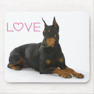 Love Doberman Pinscher Puppy Dog Mousepad