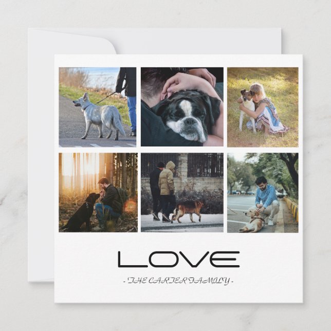 Love Dog Family Portrait Collage Design (Front)