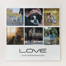 Love Dog Family Portrait Collage Design