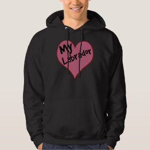 Love Dogs Labrador Retriever Heart Dog Golden Choc Hoodie