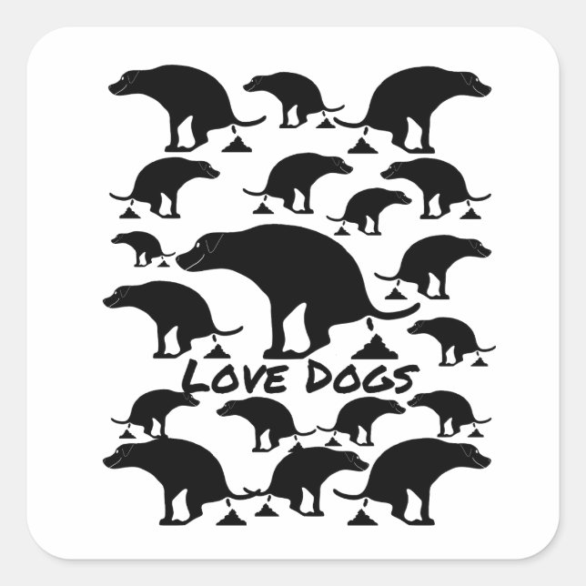 Love Dogs Square Sticker (Front)