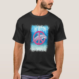Love Dolphins Peace Symbol Ocean Sea Life T-Shirt