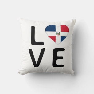 Love - Dominican Republic Flag Cushion