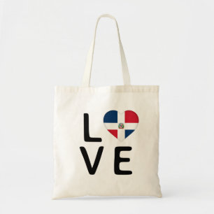 Love - Dominican Republic Flag Tote Bag