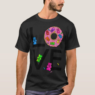 Love Donuts & Gummy dinosaur birthday party T-Shirt