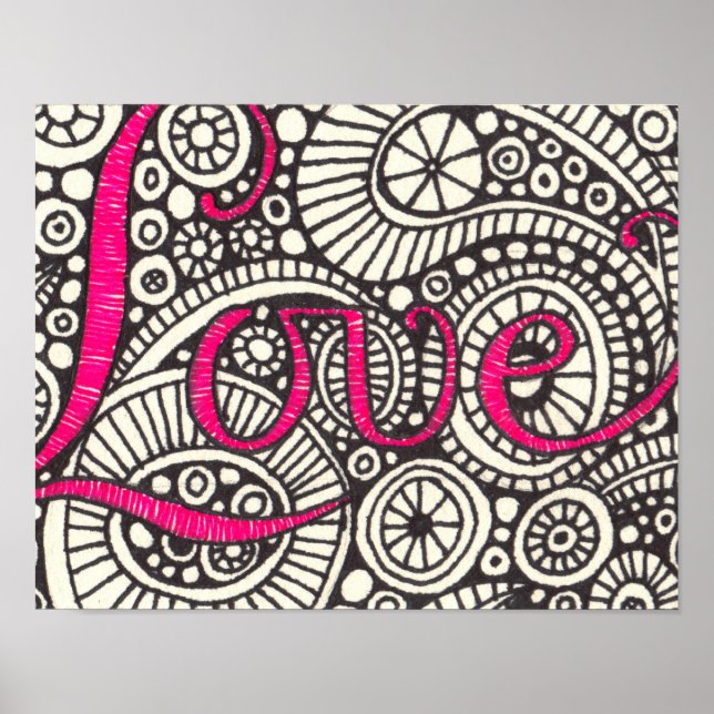 Love Doodle Art Print (Front)