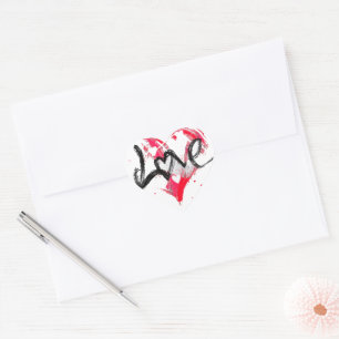 Love doodle art valentine heart sticker