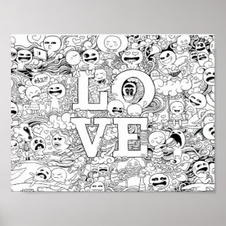 Love Doodle Poster
