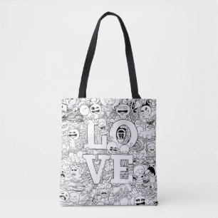 Love Doodles Tote Bag