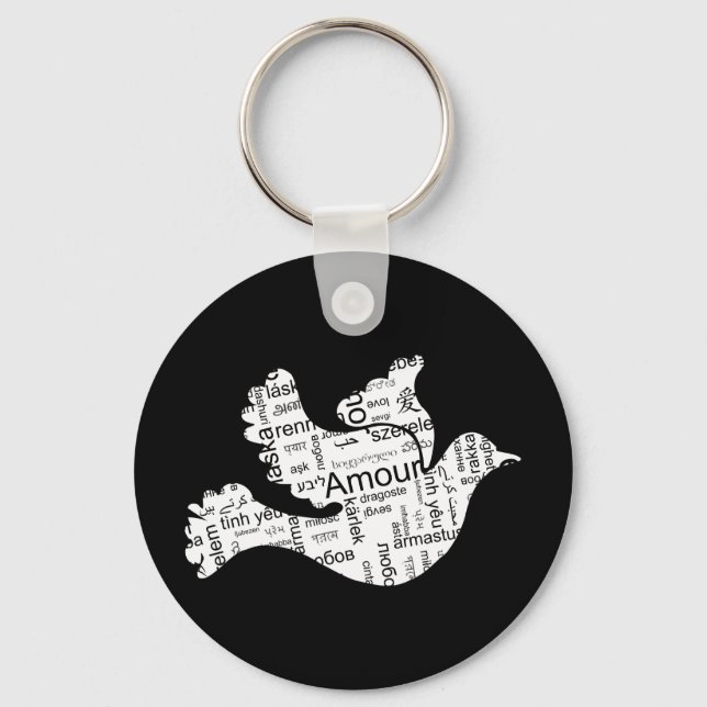 Love Dove Key Ring (Front)