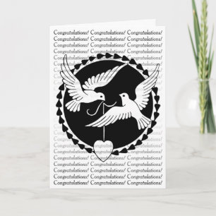 Love Doves Elegant Gay Wedding Congratulations Card