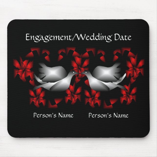 "Love Doves"  Mouse Pad (Front)