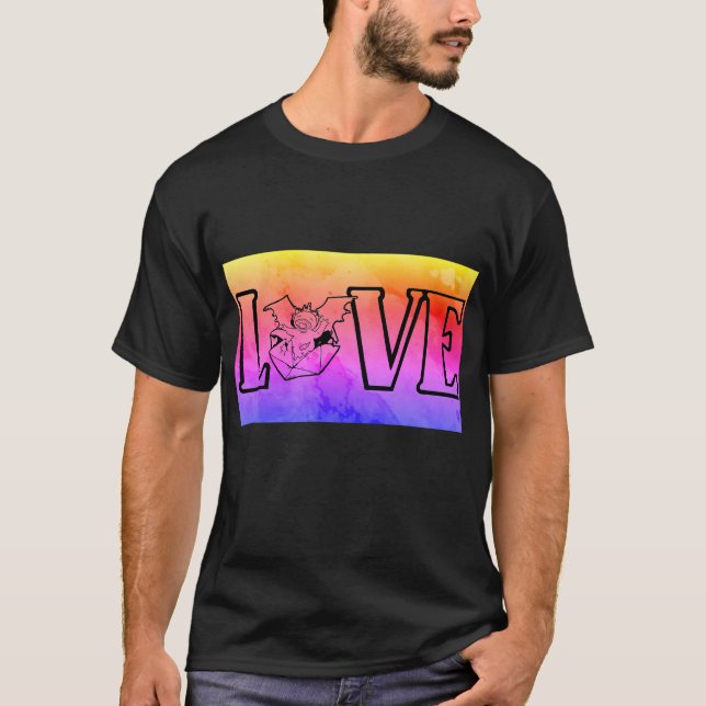 LOVE Draxolotyl Hatchling Bella Canvas Tshirt (Front)
