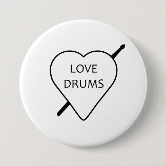 Love Drums Badge