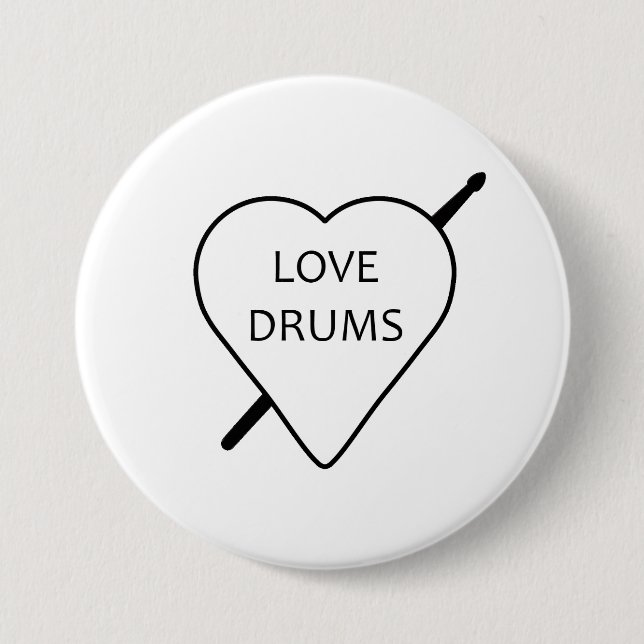 Love Drums Badge (Front)