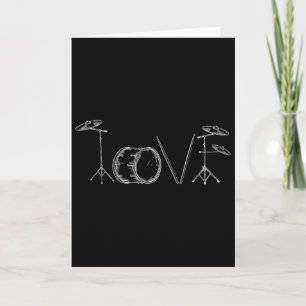 Love Drums Happy Valentine's Day Drummer Music Lov Card