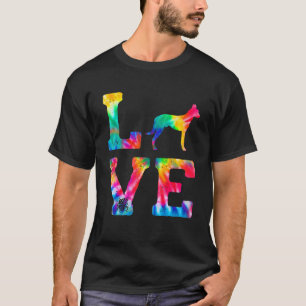 Love Dutch Shepherd Tie Dye Dog Mum Dad T-Shirt