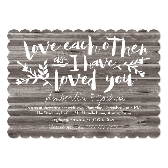 Love Each Other Bridal Card