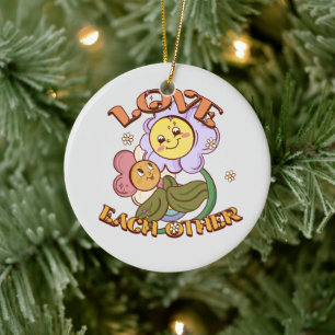 Love Each Other Ceramic Ornament