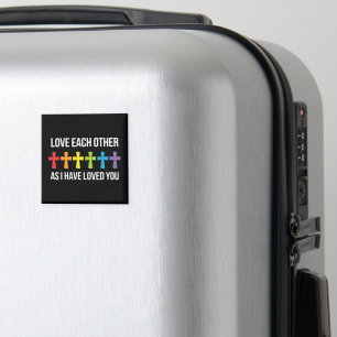 Love Each Other Gay Pride LGBTQ Rainbow Christian Magnet