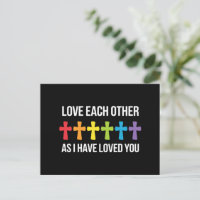 Love Each Other Gay Pride LGBTQ Rainbow Christian
