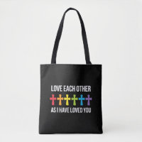 Love Each Other Gay Pride LGBTQ Rainbow Christian