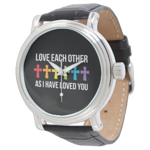 Love Each Other Gay Pride LGBTQ Rainbow Christian  Watch