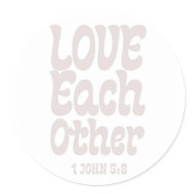 Love Each Other Sticker, Wedding Invite, Faith