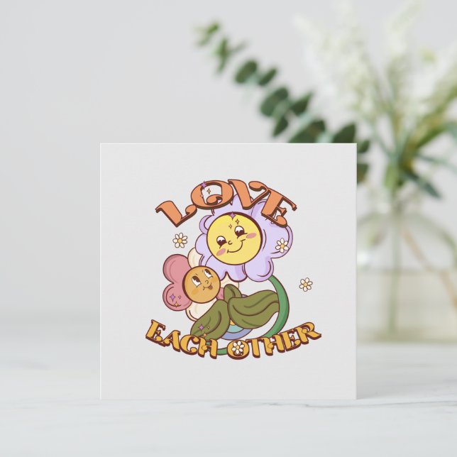 Love Each Other | Whimsical Floral Design (Standing Front)