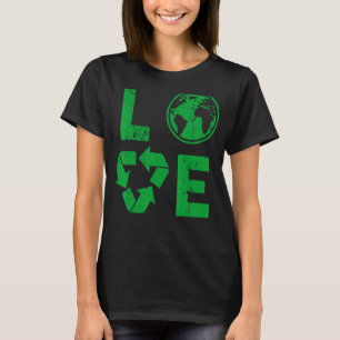 Love Earth Day Recycling Symbol Environmental Awar T-Shirt
