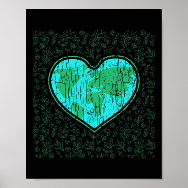 Love Earth Funny Earth’s Day Save Our Planet Graph Poster (Front)