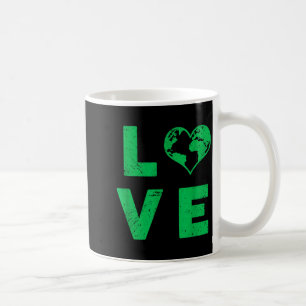 Love earth planet distressed environmental coffee mug