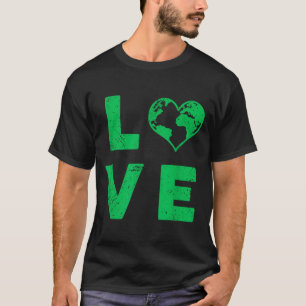 Love earth planet distressed environmental T-Shirt