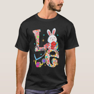 Love Easter Day 2022 Egg Basket Stethoscope Scrub T-Shirt