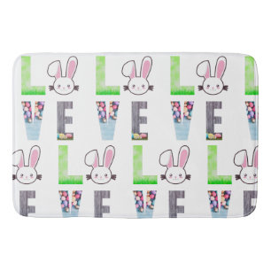 Love Easter - Easter Bunny - Easter Egg   Bath Mat