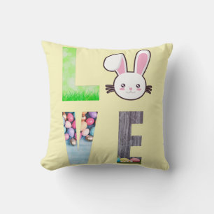 Love Easter - Easter Bunny - Easter Egg Cushion