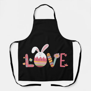 Love Easter Eggs Rabbit Cute Bunny Apron