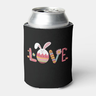 Love Easter Eggs Rabbit Cute Bunny Can Cooler