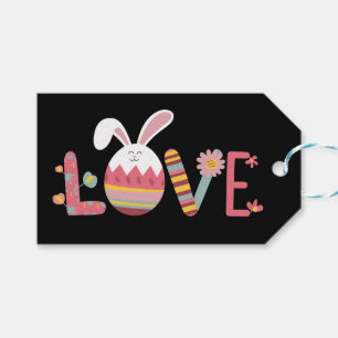 Love Easter Eggs Rabbit Cute Bunny Gift Tags