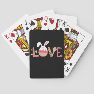 Love Easter Eggs Rabbit Cute Bunny Playing Cards